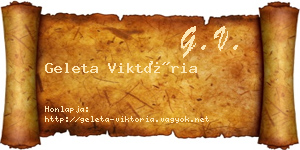Geleta Viktória névjegykártya